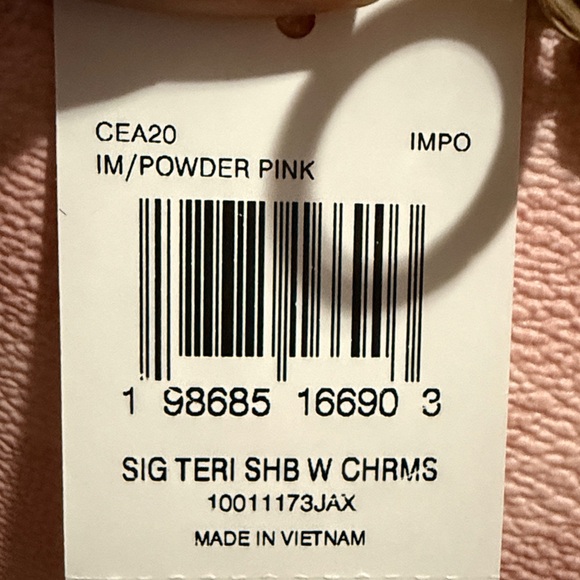 NWT Coach Powder Pink Teri Shoulder Bag with Charms - Picture 7 of 7